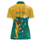Personalised Boxing Kangaroo Women Polo Shirt Aussie Oi Oi Oi Sporty National Color - Aussie Hoodie