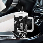 New Zealand and Scotland Rugby Tumbler With Handle All Black Maori With Thistle Together