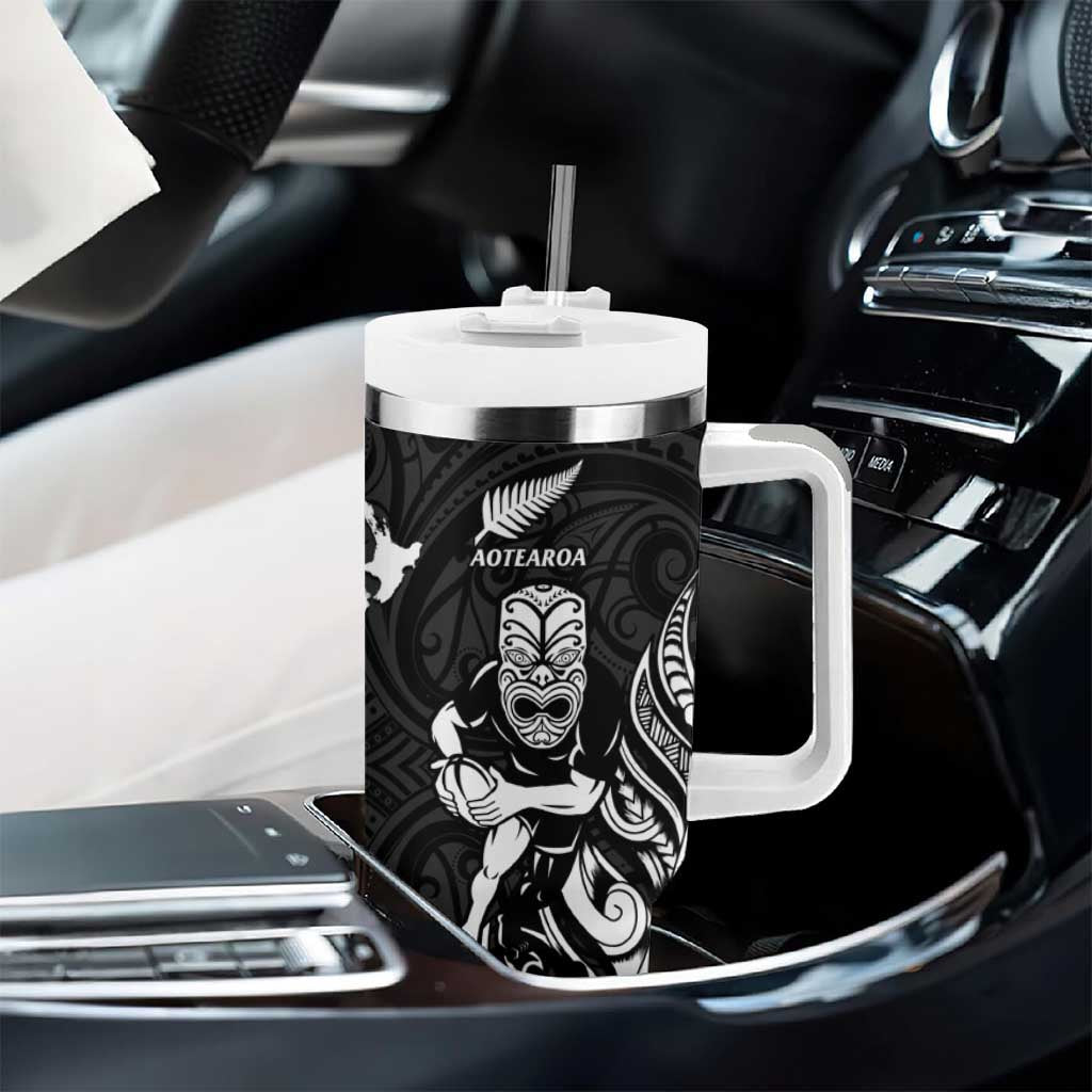 New Zealand and Scotland Rugby Tumbler With Handle All Black Maori With Thistle Together
