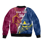 Custom Cowboys And Broncos Rugby Bomber Jacket Dynamic Style