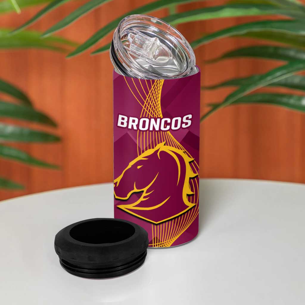Cowboys And Broncos Rugby 4 in 1 Can Cooler Tumbler Dynamic Style