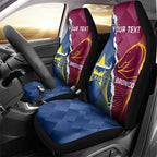 Custom Cowboys And Broncos Rugby Car Seat Cover Dynamic Style