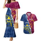 Custom Cowboys And Broncos Rugby Couples Matching Mermaid Dress and Hawaiian Shirt Dynamic Style
