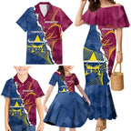 Custom Cowboys And Broncos Rugby Family Matching Mermaid Dress and Hawaiian Shirt Dynamic Style