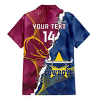 Custom Cowboys And Broncos Rugby Family Matching Mermaid Dress and Hawaiian Shirt Dynamic Style