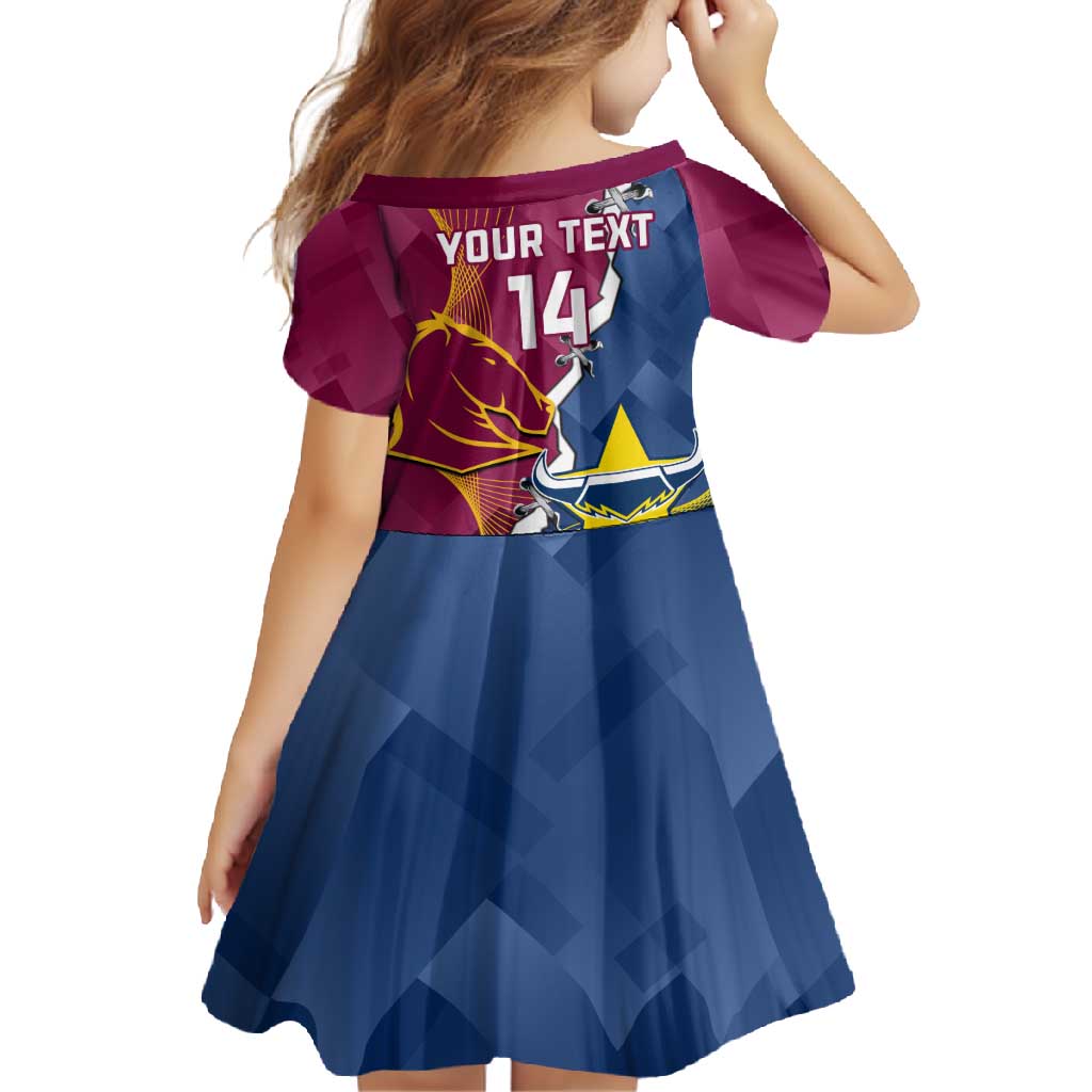 Custom Cowboys And Broncos Rugby Family Matching Off Shoulder Maxi Dress and Hawaiian Shirt Dynamic Style