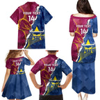 Custom Cowboys And Broncos Rugby Family Matching Puletasi and Hawaiian Shirt Dynamic Style