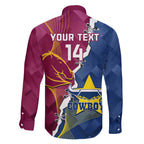 Custom Cowboys And Broncos Rugby Family Matching Puletasi and Hawaiian Shirt Dynamic Style