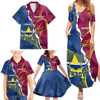 Custom Cowboys And Broncos Rugby Family Matching Summer Maxi Dress and Hawaiian Shirt Dynamic Style