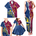 Custom Cowboys And Broncos Rugby Family Matching Tank Maxi Dress and Hawaiian Shirt Dynamic Style