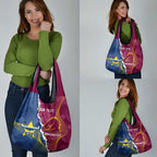 Custom Cowboys And Broncos Rugby Grocery Bag Dynamic Style