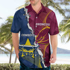 Custom Cowboys And Broncos Rugby Hawaiian Shirt Dynamic Style