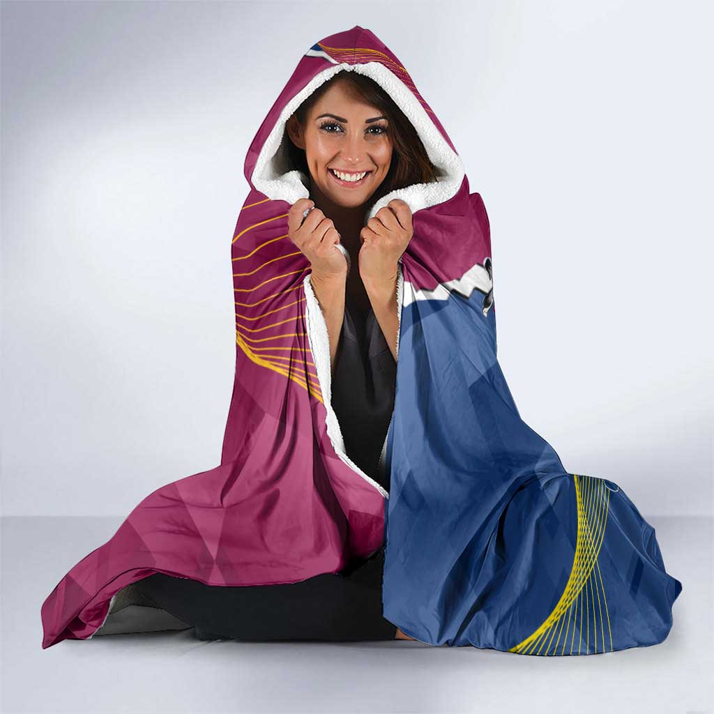Custom Cowboys And Broncos Rugby Hooded Blanket Dynamic Style