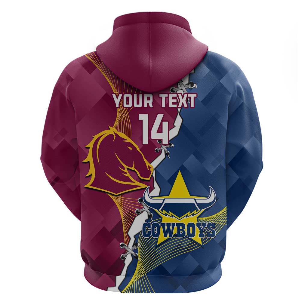 Custom Cowboys And Broncos Rugby Hoodie Dynamic Style