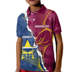 Custom Cowboys And Broncos Rugby Kid Polo Shirt Dynamic Style