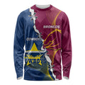 Custom Cowboys And Broncos Rugby Long Sleeve Shirt Dynamic Style