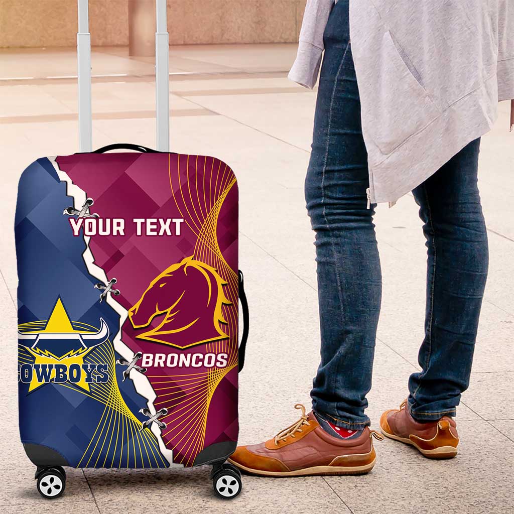Custom Cowboys And Broncos Rugby Luggage Cover Dynamic Style
