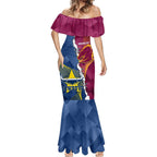 Custom Cowboys And Broncos Rugby Mermaid Dress Dynamic Style