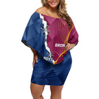 Custom Cowboys And Broncos Rugby Off Shoulder Short Dress Dynamic Style