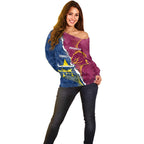 Custom Cowboys And Broncos Rugby Off Shoulder Sweater Dynamic Style
