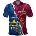 Custom Cowboys And Broncos Rugby Polo Shirt Dynamic Style