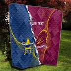 Custom Cowboys And Broncos Rugby Quilt Dynamic Style