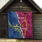 Custom Cowboys And Broncos Rugby Quilt Dynamic Style