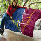 Custom Cowboys And Broncos Rugby Quilt Dynamic Style