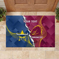Custom Cowboys And Broncos Rugby Rubber Doormat Dynamic Style