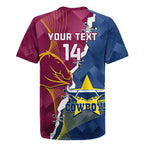Custom Cowboys And Broncos Rugby Rugby Jersey Dynamic Style