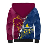 Custom Cowboys And Broncos Rugby Sherpa Hoodie Dynamic Style