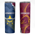 Cowboys And Broncos Rugby Skinny Tumbler Dynamic Style