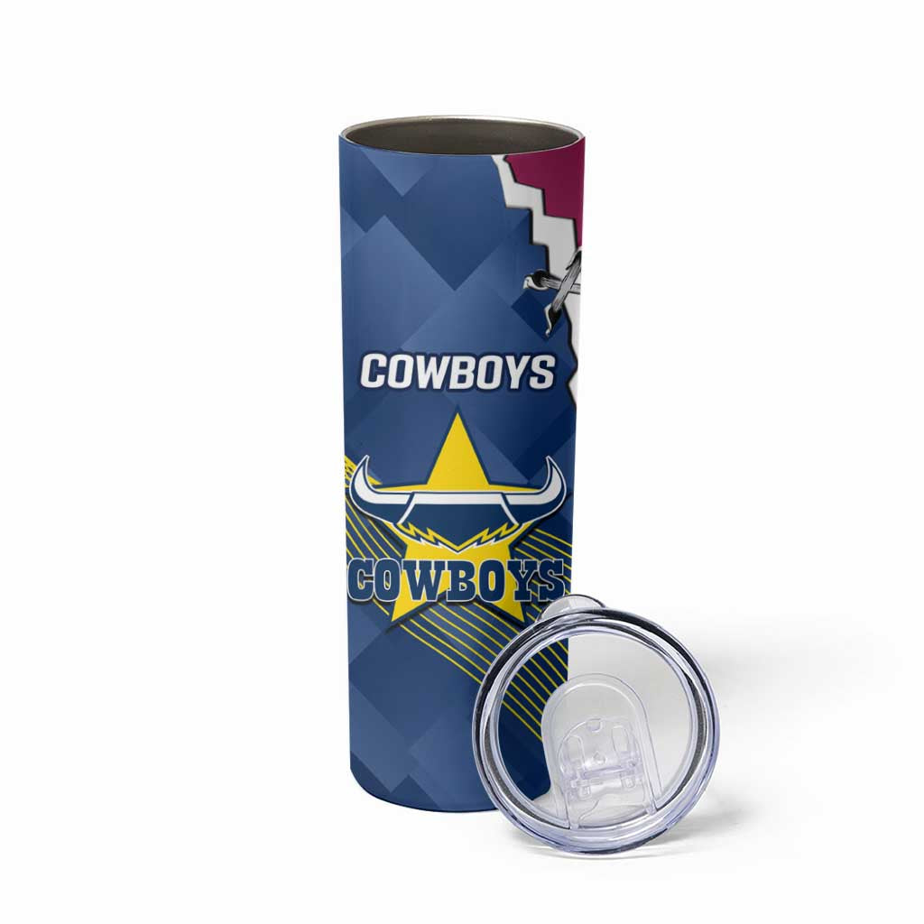 Cowboys And Broncos Rugby Skinny Tumbler Dynamic Style