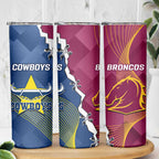 Cowboys And Broncos Rugby Skinny Tumbler Dynamic Style