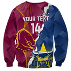 Custom Cowboys And Broncos Rugby Sweatshirt Dynamic Style