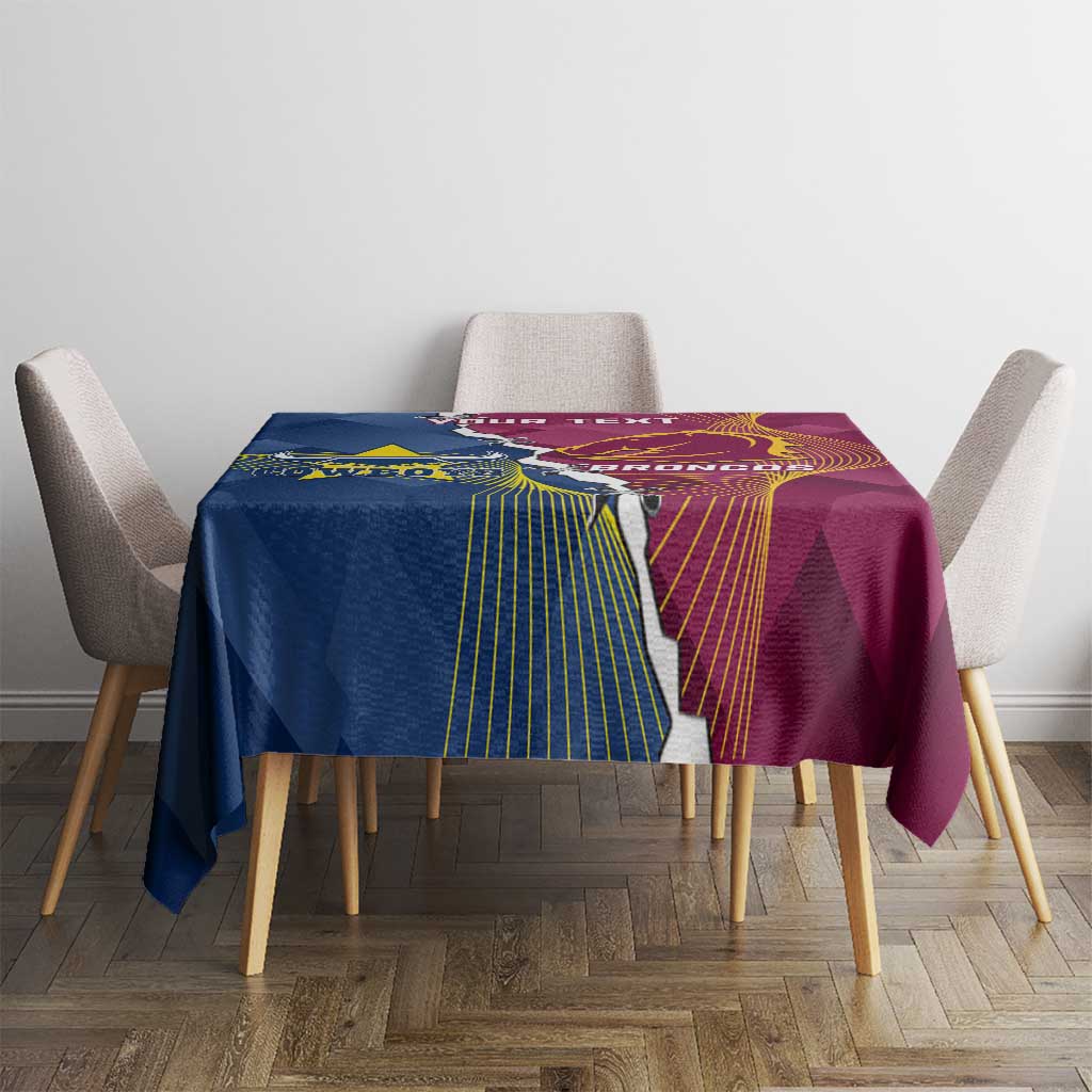 Custom Cowboys And Broncos Rugby Tablecloth Dynamic Style