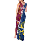 Custom Cowboys And Broncos Rugby Tank Maxi Dress Dynamic Style