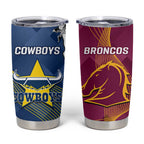 Cowboys And Broncos Rugby Tumbler Cup Dynamic Style
