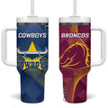 Cowboys And Broncos Rugby Tumbler With Handle Dynamic Style