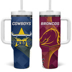 Cowboys And Broncos Rugby Tumbler With Handle Dynamic Style