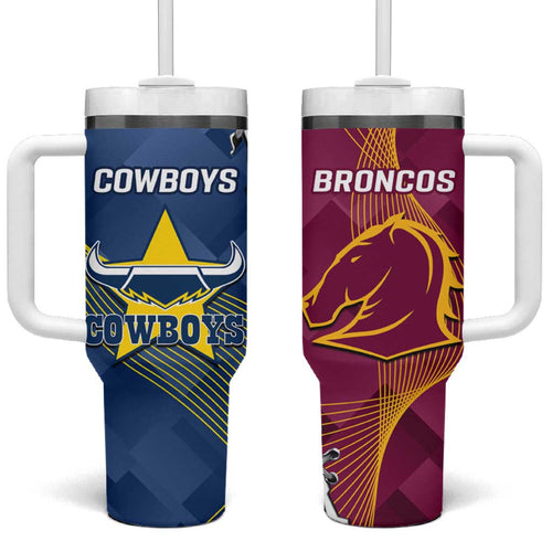 Cowboys And Broncos Rugby Tumbler With Handle Dynamic Style