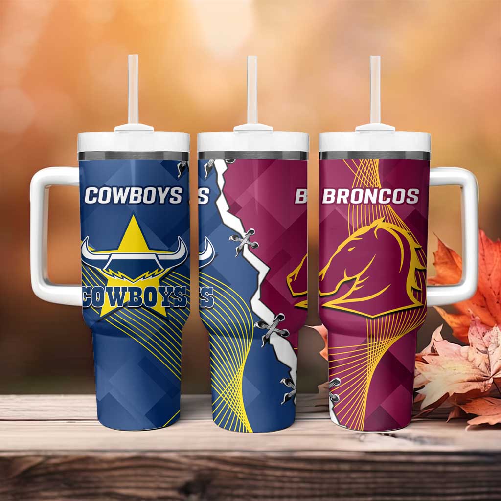 Cowboys And Broncos Rugby Tumbler With Handle Dynamic Style