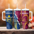 Cowboys And Broncos Rugby Tumbler With Handle Dynamic Style