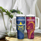 Cowboys And Broncos Rugby Tumbler With Handle Dynamic Style