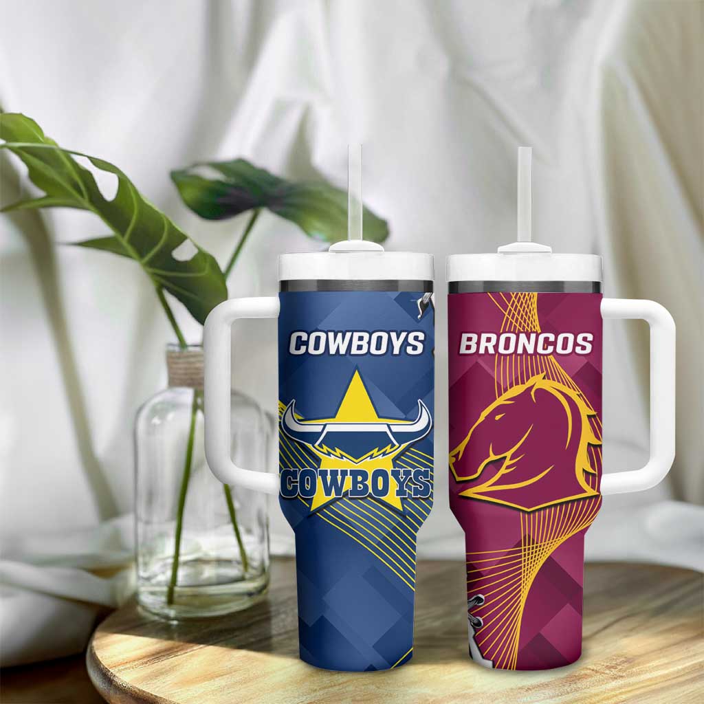 Cowboys And Broncos Rugby Tumbler With Handle Dynamic Style
