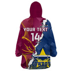 Custom Cowboys And Broncos Rugby Wearable Blanket Hoodie Dynamic Style