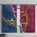 Custom Cowboys And Broncos Rugby Window Curtain Dynamic Style