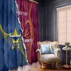 Custom Cowboys And Broncos Rugby Window Curtain Dynamic Style