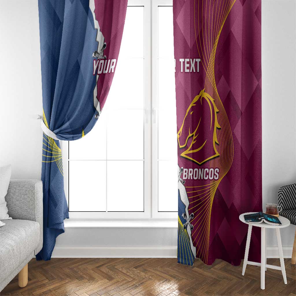 Custom Cowboys And Broncos Rugby Window Curtain Dynamic Style