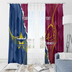 Custom Cowboys And Broncos Rugby Window Curtain Dynamic Style
